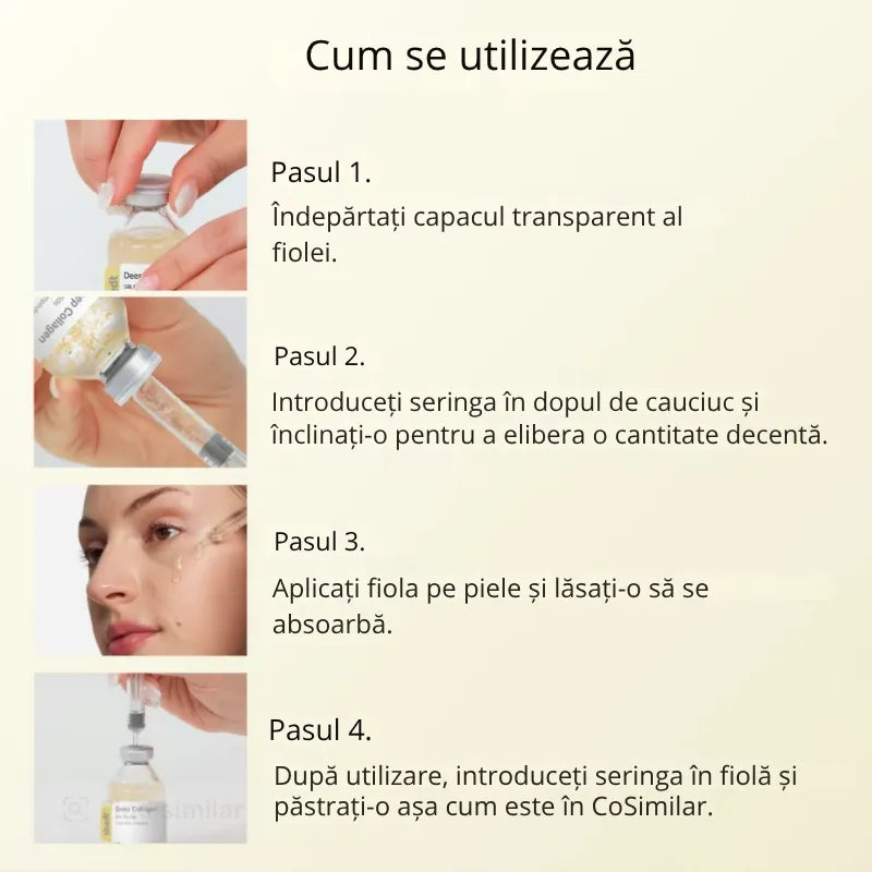 Fiole lifting coreeană cu peptide din mătase